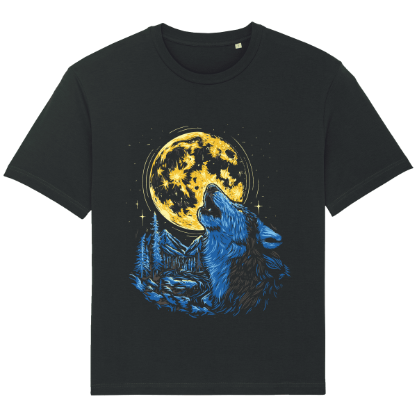 T-Shirt Loup Lune Ample