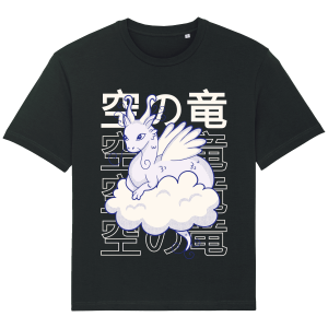 T-Shirt Nuage Dragon Japonais Ample Unisexe T-Shirt Nuage Dragon Japonais Ample Unisexe