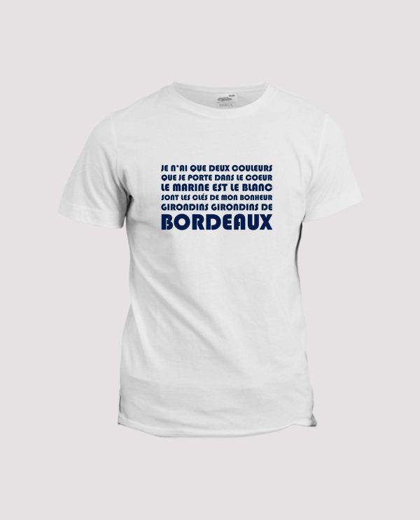 T-shirt Bordeaux  Je n’ai que deux couleurs que je porte dans le coeur