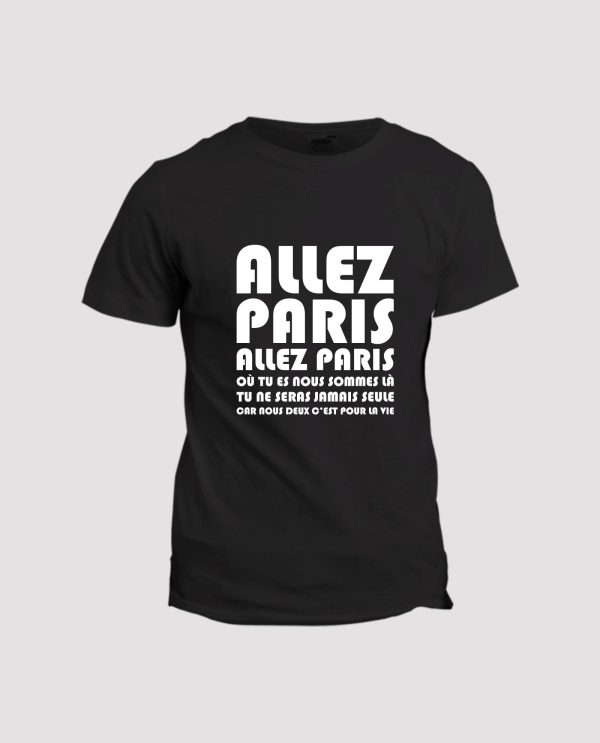 T-shirt Chant supporter Allez Paris nous deux c’est pour la vie