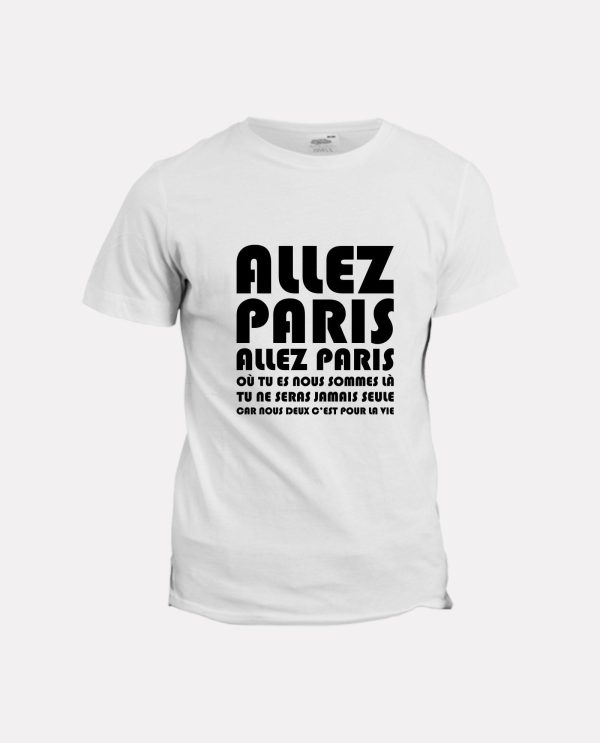 T-shirt Chant supporter Allez Paris nous deux c’est pour la vie