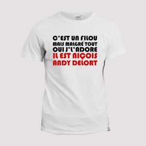 T-shirt Chant supporter  Il est nicois Andy Delort T-shirt Chant supporter  Il est nicois Andy Delort