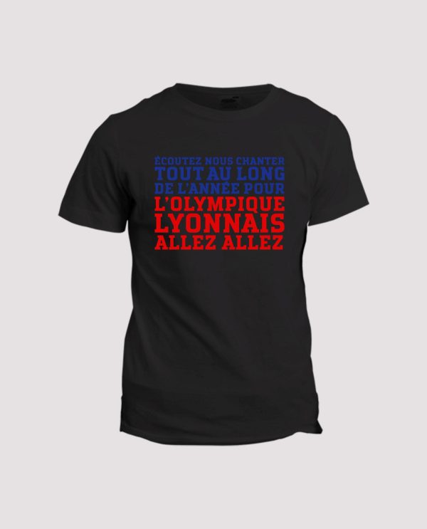 T-shirt Chant supporter  Lyon, �coutez nous chanter