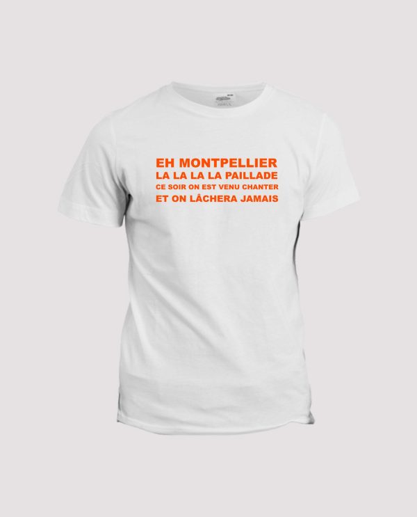 T-shirt Chant supporter  Montpellier, la la la la paillade