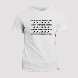 T-shirt Chant supporter Rugby  Benejacq je monte sur mon tracteur T-shirt Chant supporter Rugby  Benejacq je monte sur mon tracteur