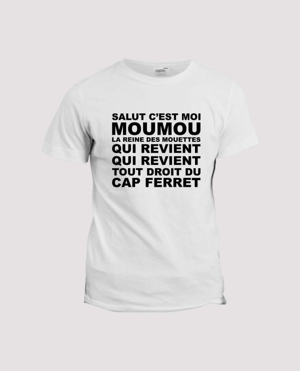 T-shirt Chant supporter Rugby  Cap ferret Moumou la reine des mouettes