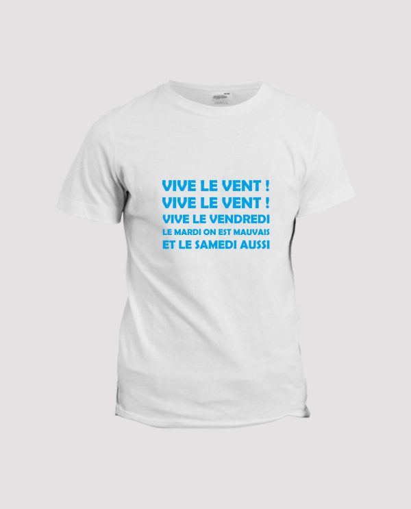 T-shirt Chant supporter de Lyon  Vive le vent, vive le vendredi