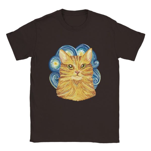 T-shirt Chat Peinture Van Gogh