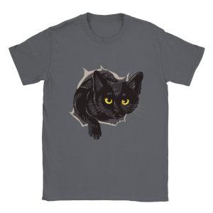 T-shirt Chat noir sortant du tee shirt T-shirt Chat noir sortant du tee shirt