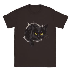 T-shirt Chat noir sortant du tee shirt 3 T shirt Chat noir sortant du tee shirt Crer Son T Shirt 4