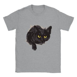 T-shirt Chat noir sortant du tee shirt 6 T shirt Chat noir sortant du tee shirt Crer Son T Shirt 7