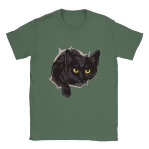 T-shirt Chat noir sortant du tee shirt 7 T shirt Chat noir sortant du tee shirt Crer Son T Shirt 8