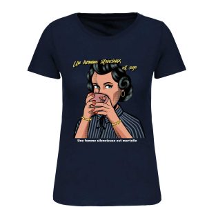T-shirt Citation Femme Humour Noir