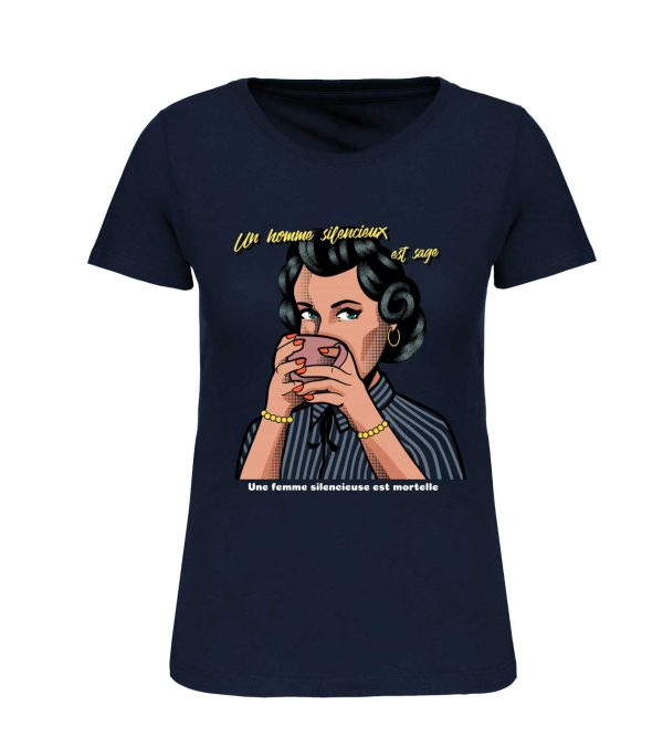 T-shirt Citation Femme Humour Noir