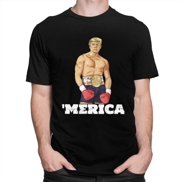 T-shirt Donald Trump America Boxe humour