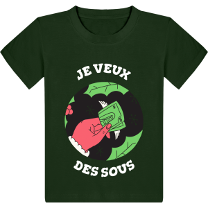 T-shirt Enfant No�l Je veux des sous