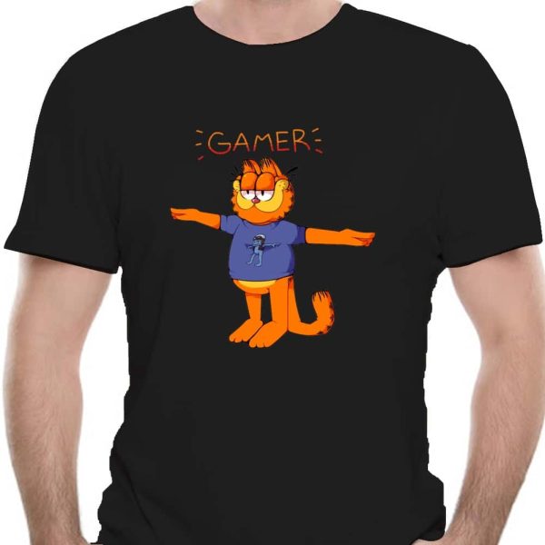 T-shirt Garfield Gamer – Tee shirt Gamer Original