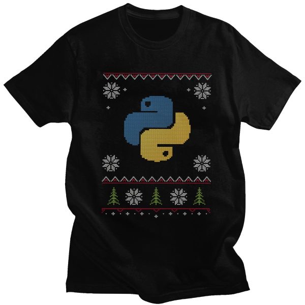 T-shirt Geek Moche Noel Code Python
