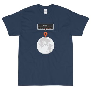 T-shirt Geek Parodie Google Map Lune T-shirt Geek Parodie Google Map Lune