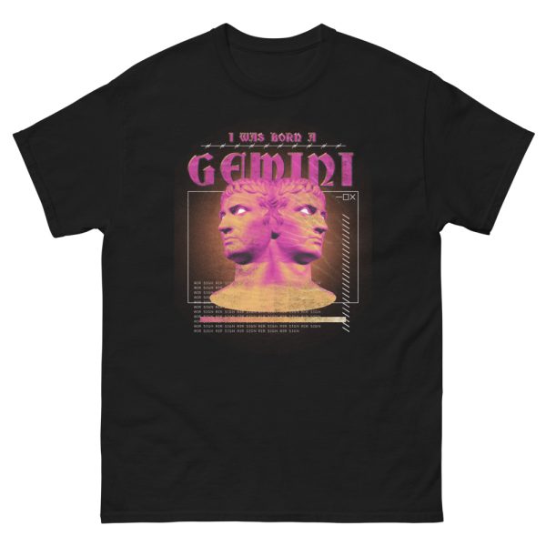 T-shirt Gemeaux I was born Gemini
