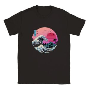 T-shirt Grande vague Kanagawa Retro T-shirt Grande vague Kanagawa Retro