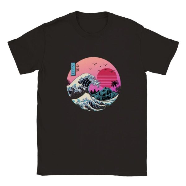 T-shirt Grande vague Kanagawa Retro