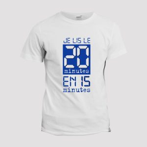 T-shirt Je lis le 20 Minutes en 15 minutes T-shirt Je lis le 20 Minutes en 15 minutes