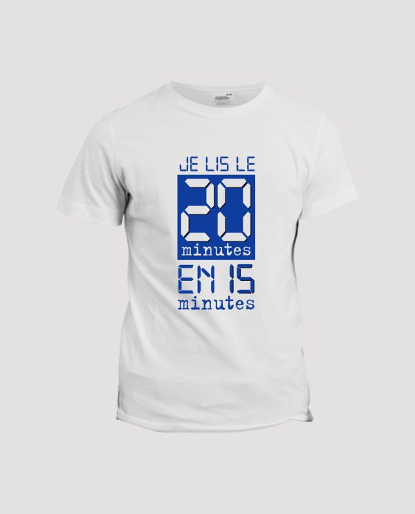 T-shirt Je lis le 20 Minutes en 15 minutes