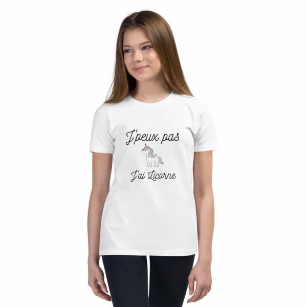 T-shirt J’peux pas j’ai licorne Enfant Ado