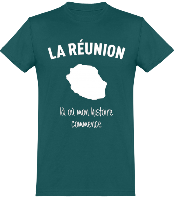 T-shirt La R�union La ou mon histoire commence