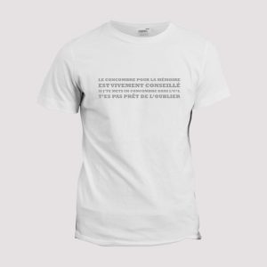 T shirt Le concombre pour la mmoire est vivement conseill 1