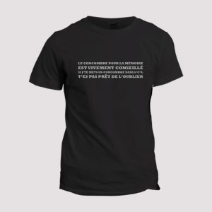 T-shirt Le concombre pour la memoire est vivement conseille 1 T shirt Le concombre pour la mmoire est vivement conseill 2