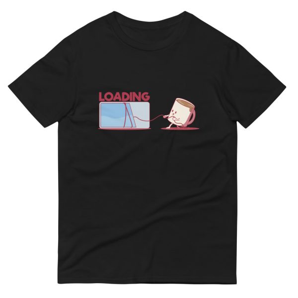 T-shirt Loading Cafe Geek en Coton epais