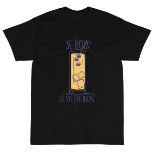 T-shirt Pastis Je bois la vie en jaune T-shirt Pastis Je bois la vie en jaune