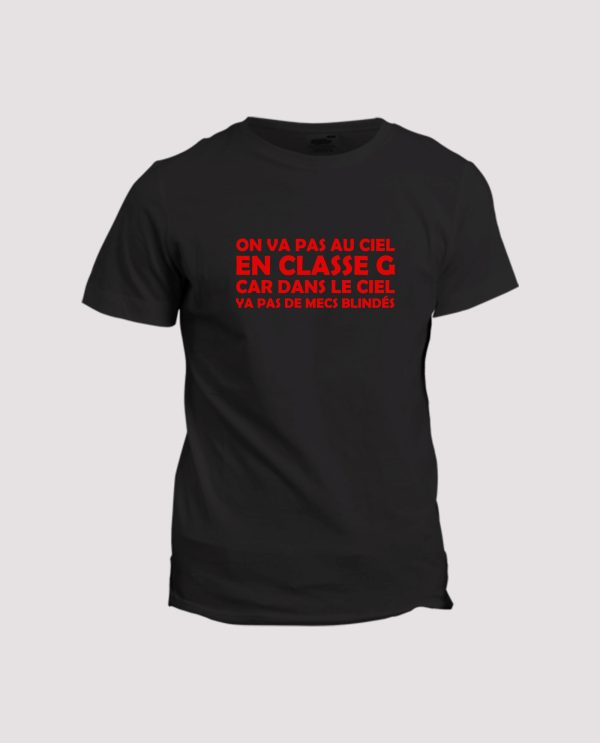 T-shirt RC Toulon  on va pas au ciel en Classe G