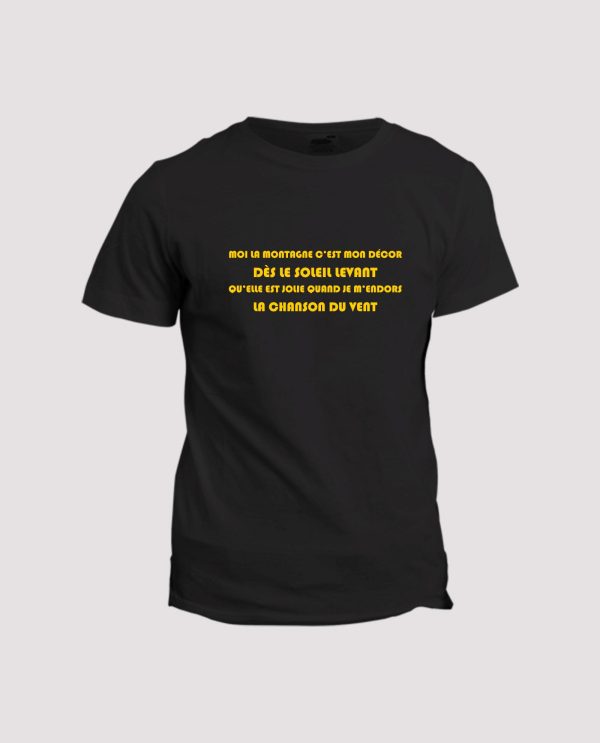 T-shirt Rugby, chant supporter  Ardeche, La montagne c’est mon decors