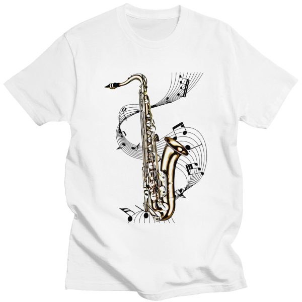 T-shirt Saxophone Instrument Musique