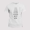 T-shirt Tableau de Snellen  Lettres