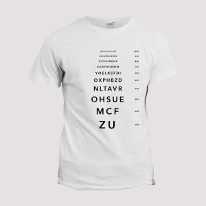 T-shirt Tableau de Snellen  Lettres T-shirt Tableau de Snellen  Lettres
