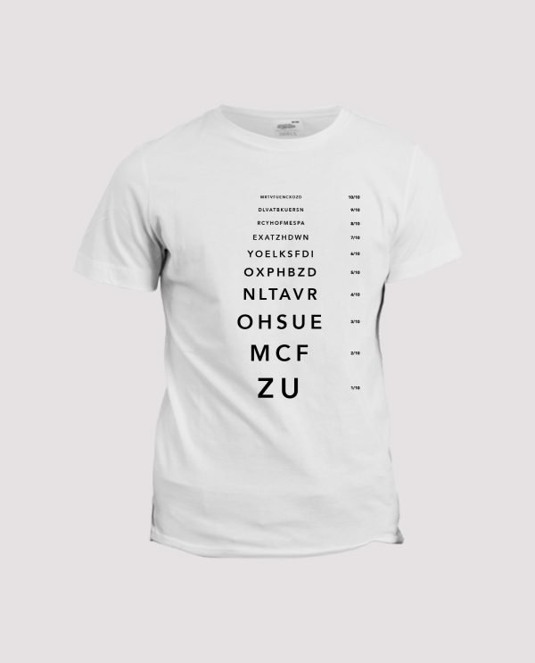 T-shirt Tableau de Snellen  Lettres