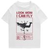 T-shirt Travis Scott Look Mom I can Fly – Blanc