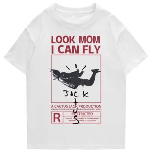 T-shirt Travis Scott Look Mom I can Fly – Blanc T-shirt Travis Scott Look Mom I can Fly – Blanc