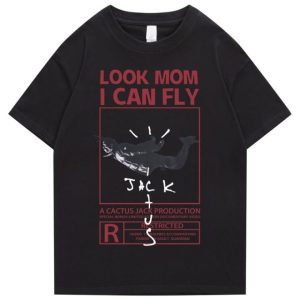 T-shirt Travis Scott Look Mom I can Fly – Noir T-shirt Travis Scott Look Mom I can Fly – Noir