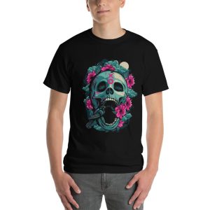 T-shirt Tete de Mort Fleurs T-shirt Tete de Mort Fleurs