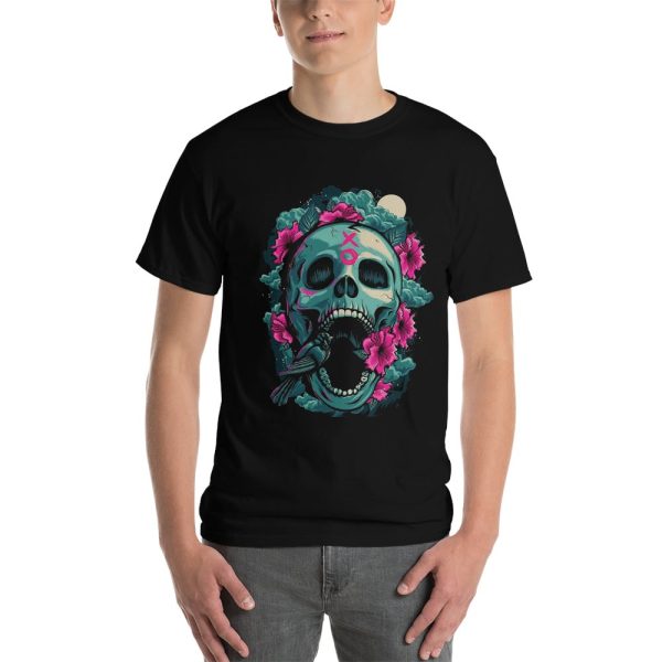 T-shirt Tete de Mort Fleurs