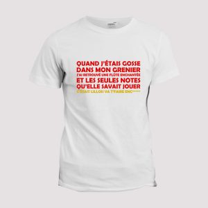 T-shirt chant supporter RC Lens  J’ai retrouvé une flûte enchantée T-shirt chant supporter RC Lens  J’ai retrouvé une flûte enchantée