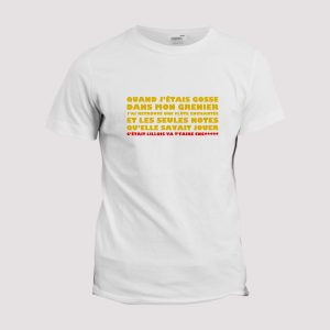 T-shirt chant supporter RC Lens  J’ai retrouvé une flûte enchantée version 2 T-shirt chant supporter RC Lens  J’ai retrouvé une flûte enchantée version 2