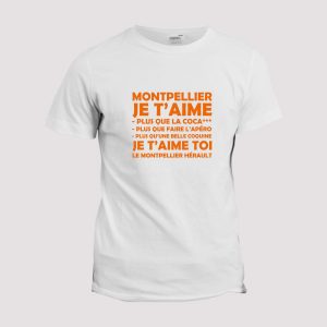 T-shirt chant supporter de football Montpellier  Montpellier je t’aime T-shirt chant supporter de football Montpellier  Montpellier je t’aime