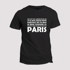 T-shirt chant supporter du PSG   l’amour infini de Paris T-shirt chant supporter du PSG   l’amour infini de Paris