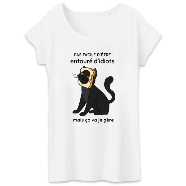 T-shirt femme Humour Chat  Tee shirt humoristique